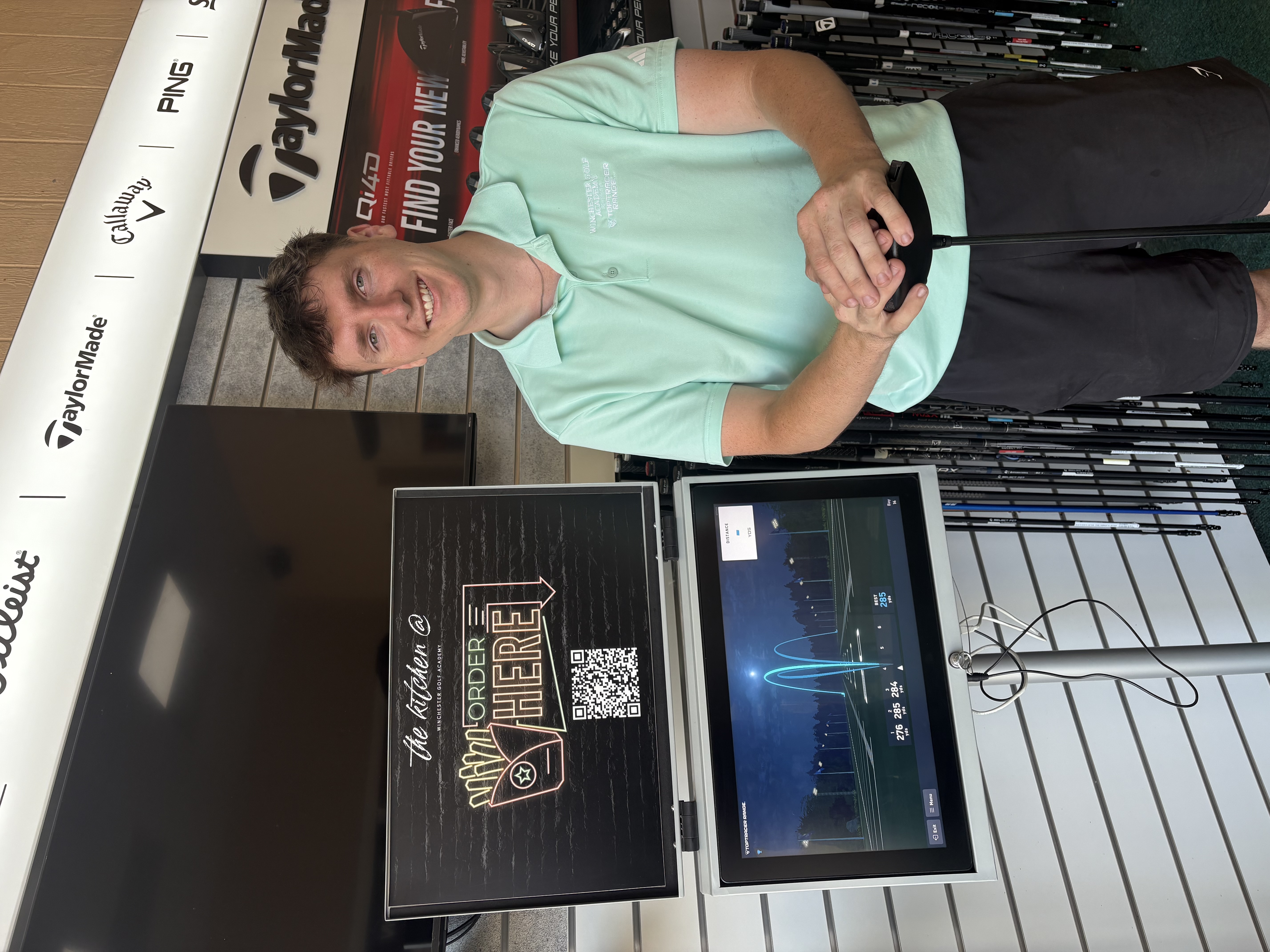 Jacob Walker during custom fitting for Ping G440 Driver