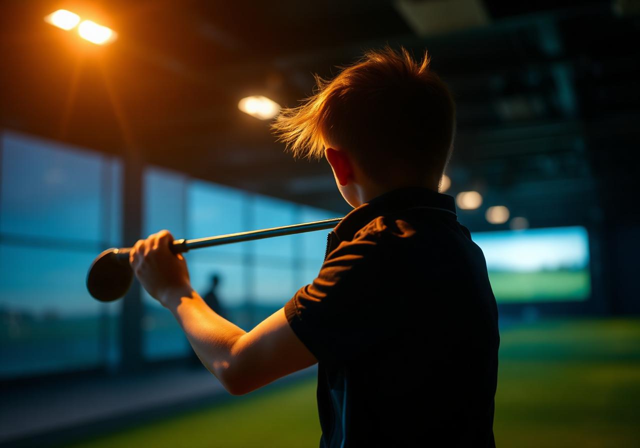 Junior golfer at the academy